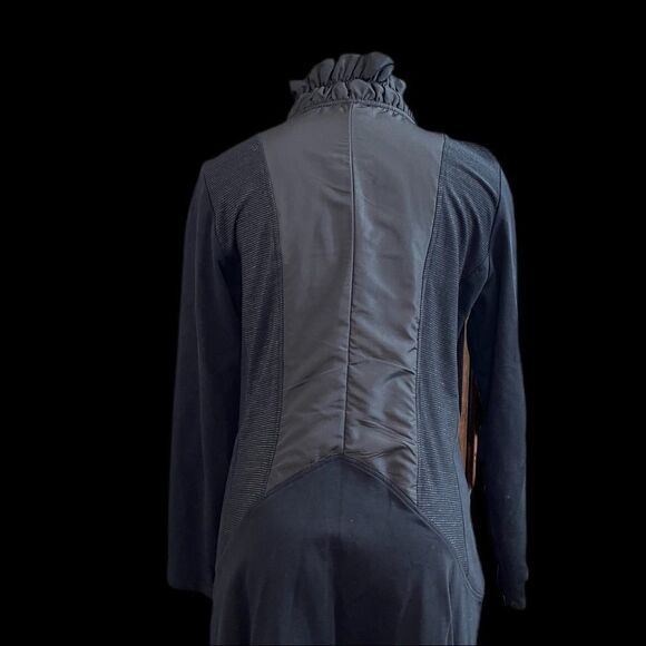 YEST Black Ruffle Jacket Parka Size M/L/XL See Measurements - Picture 5 of 14